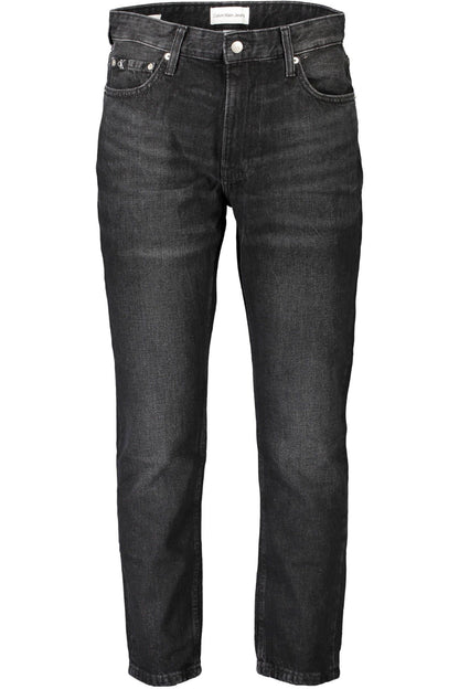 Black Cotton Jeans & Pant