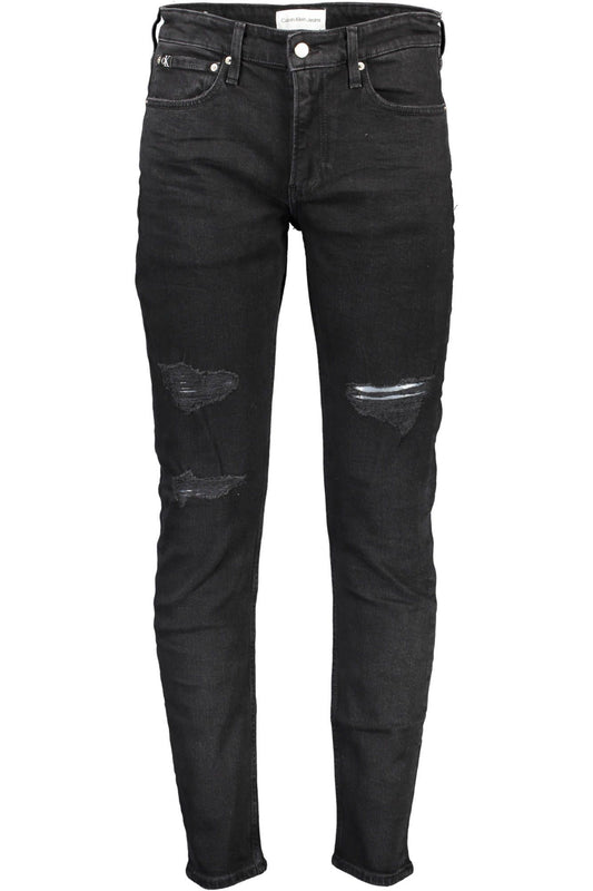 Black Cotton Jeans & Pant