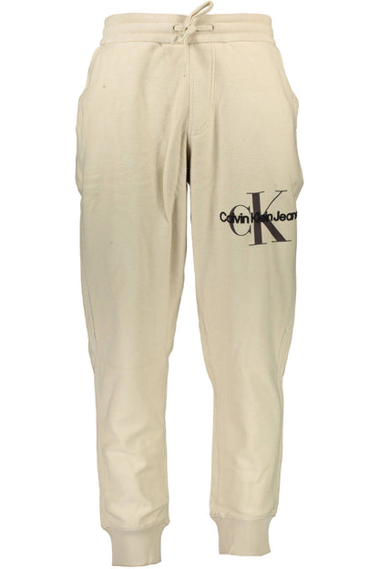 Beige Cotton Jeans & Pant