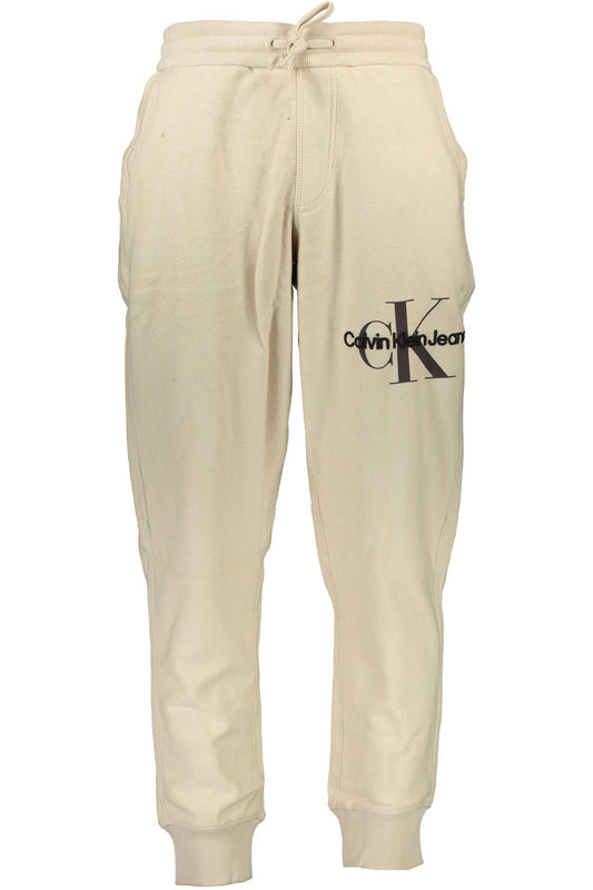Beige Cotton Jeans & Pant