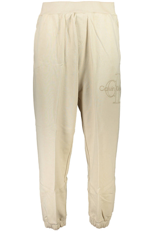 Beige Cotton Jeans & Pant