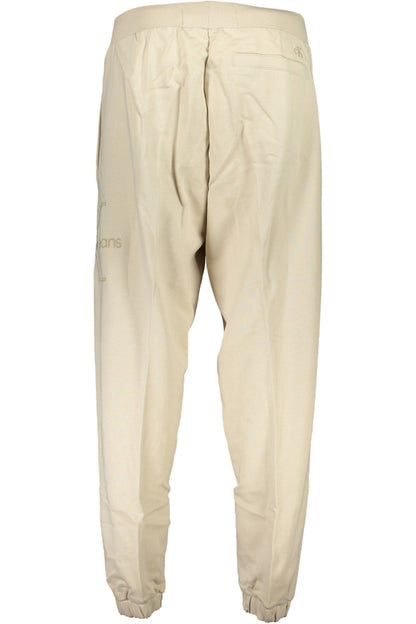 Beige Cotton Jeans & Pant