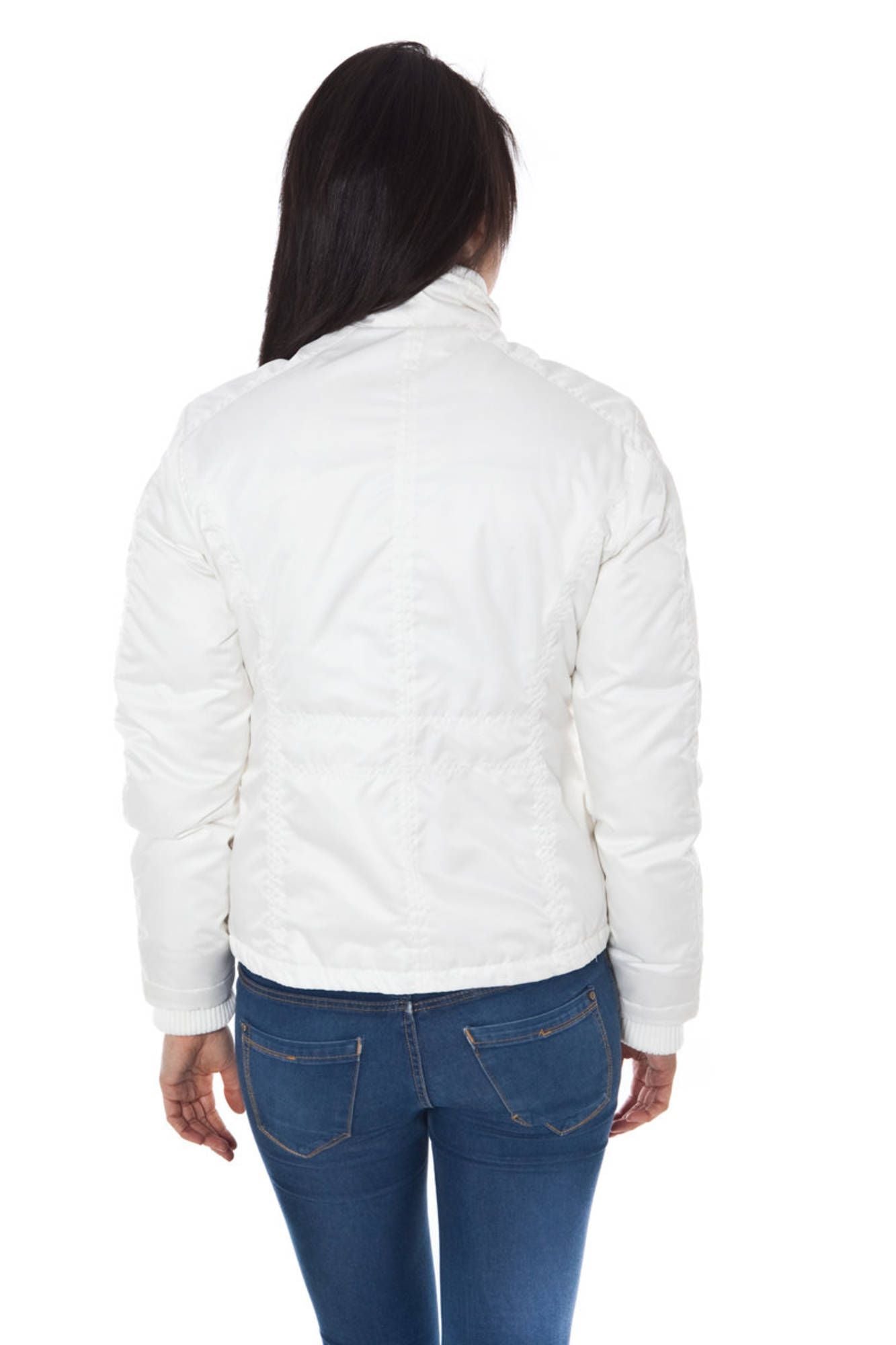 White Polyester Jackets & Coat