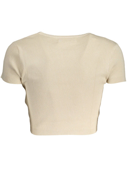Beige Cotton Tops & T-Shirt