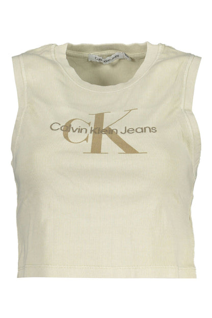 Beige Cotton Tops & T-Shirt