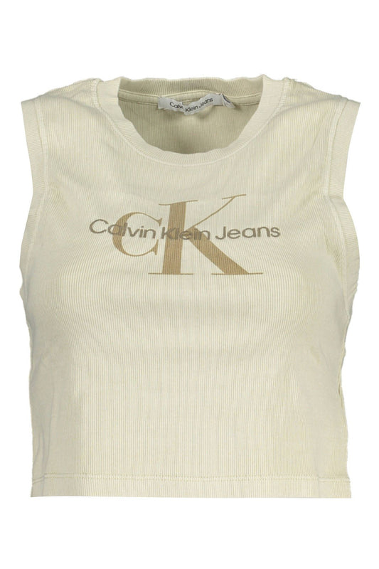 Beige Cotton Tops & T-Shirt