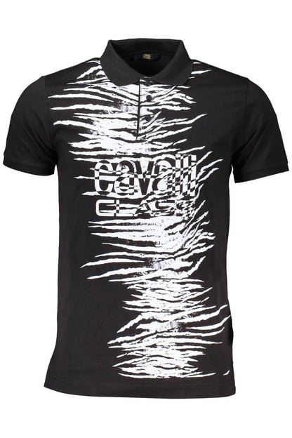 Black Cotton Polo Shirt