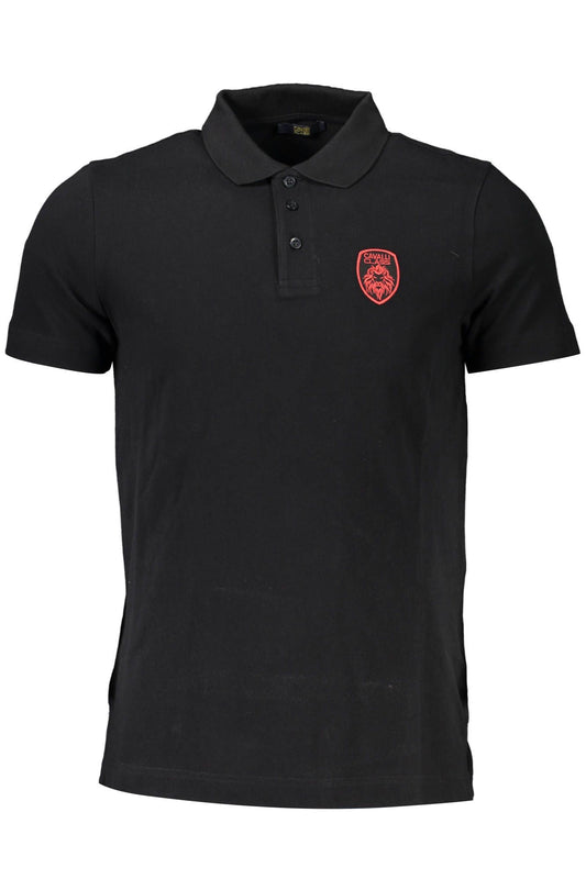 Black Cotton Polo Shirt