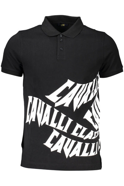 Black Cotton Polo Shirt