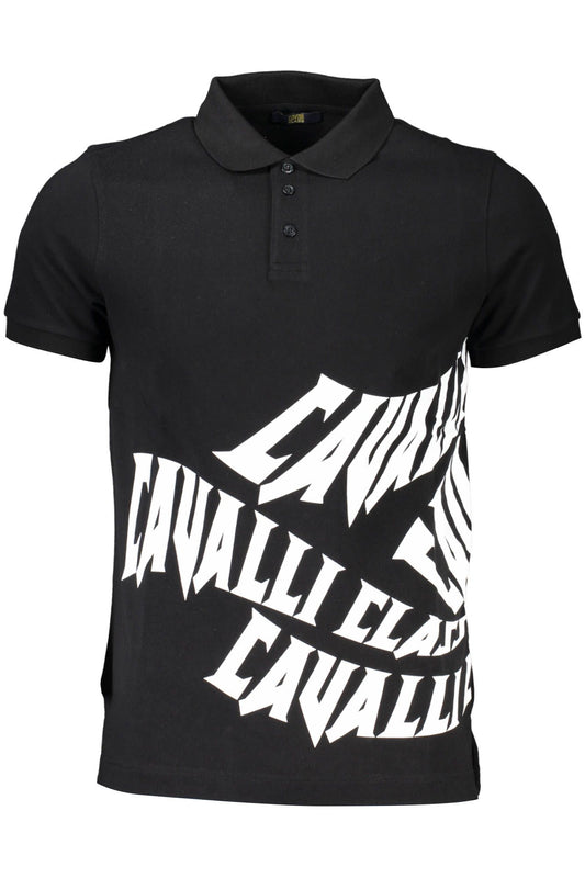 Black Cotton Polo Shirt