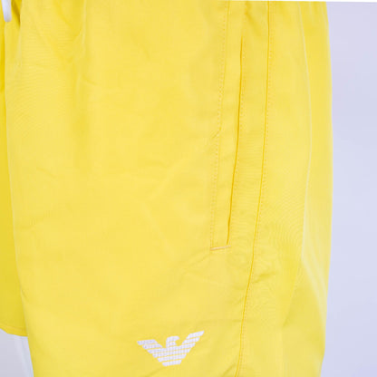 Yellow Swim Shorts Logo Details