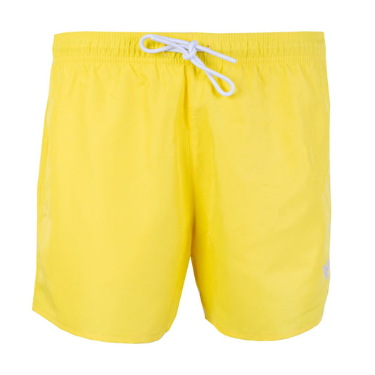 Yellow Swim Shorts Logo Details