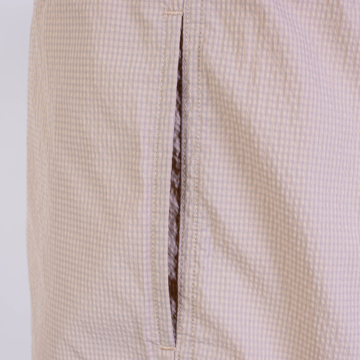 Beige Swim Shorts Logo Details