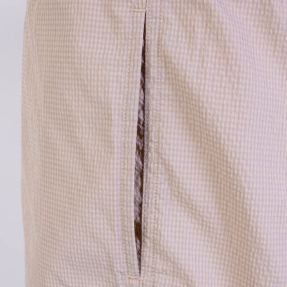 Beige Swim Shorts Logo Details