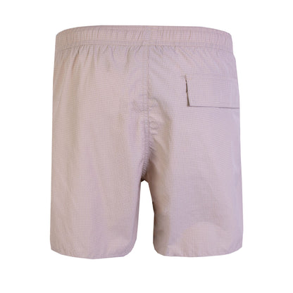 Beige Swim Shorts Logo Details