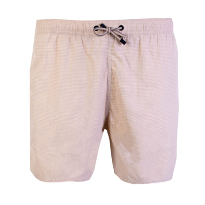 Beige Swim Shorts Logo Details