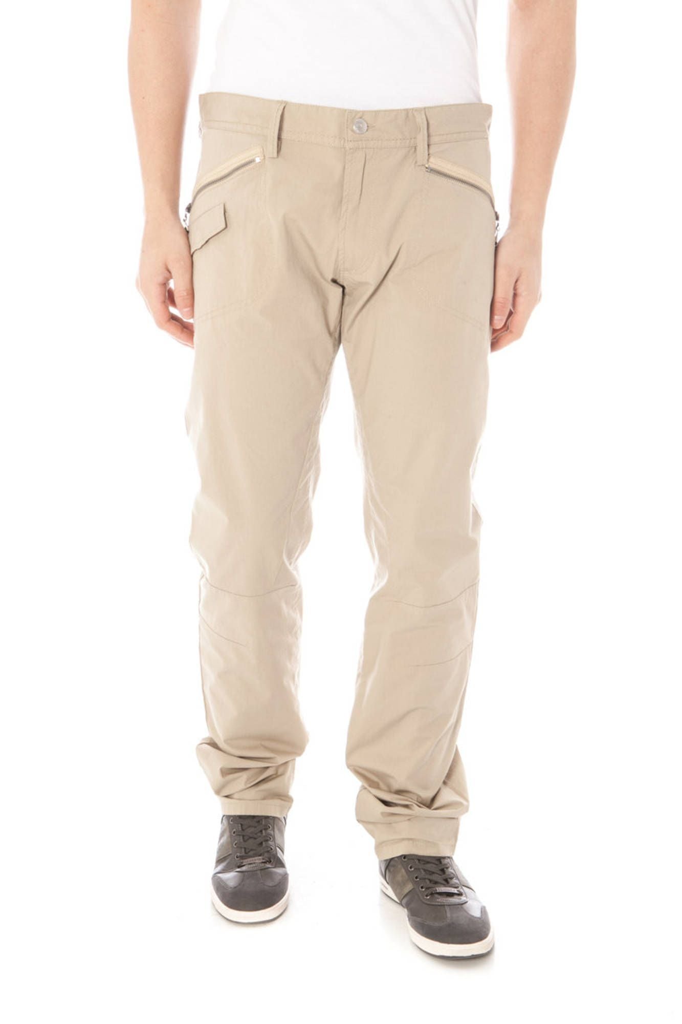 Beige Cotton Jeans & Pant