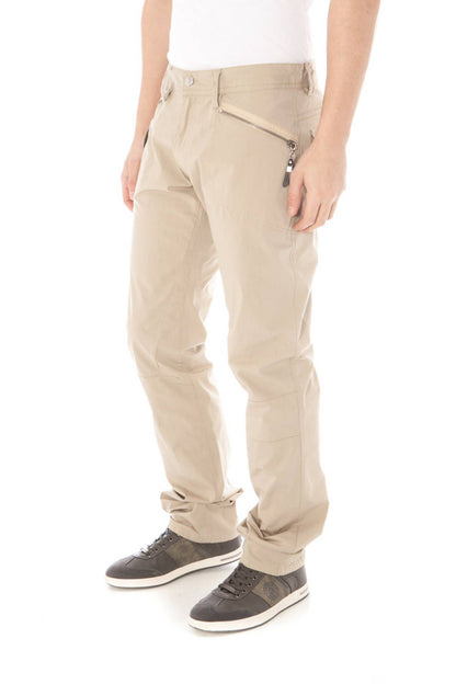 Beige Cotton Jeans & Pant