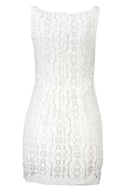 White Polyester Dress