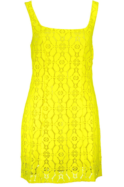 Yellow Polyester Dress
