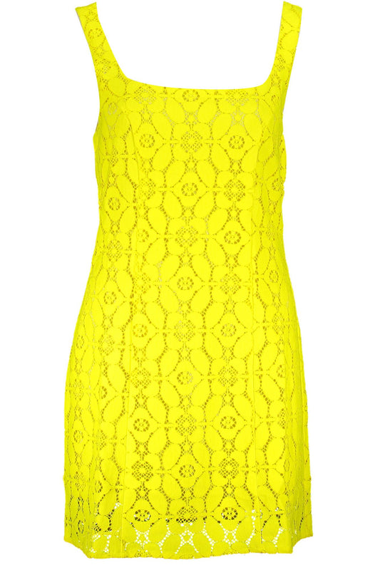Yellow Polyester Dress