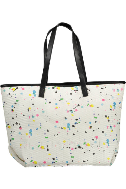 White Polyester Handbag