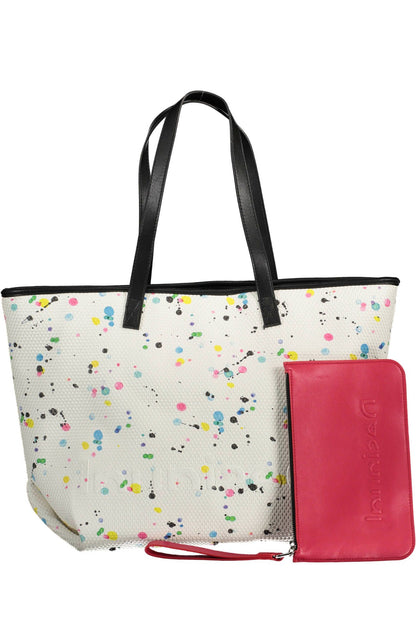 White Polyester Handbag