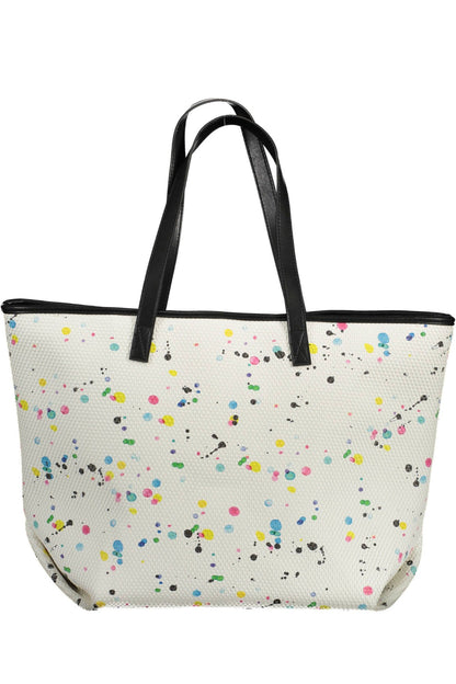White Polyester Handbag