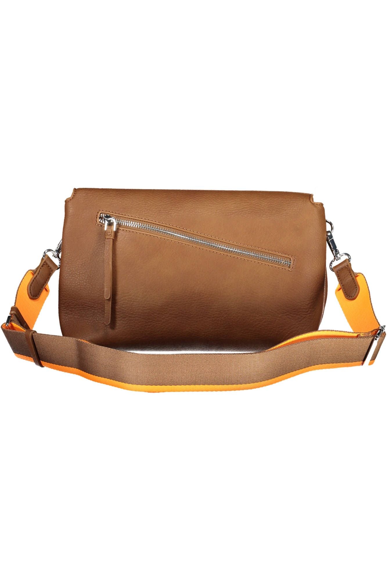 Brown Polyurethane Handbag