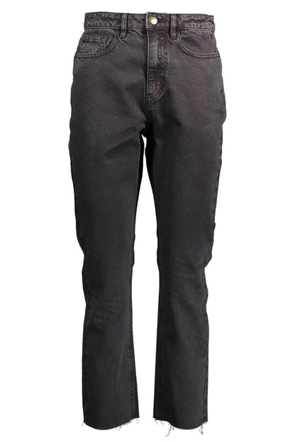 Black Cotton Jeans & Pant