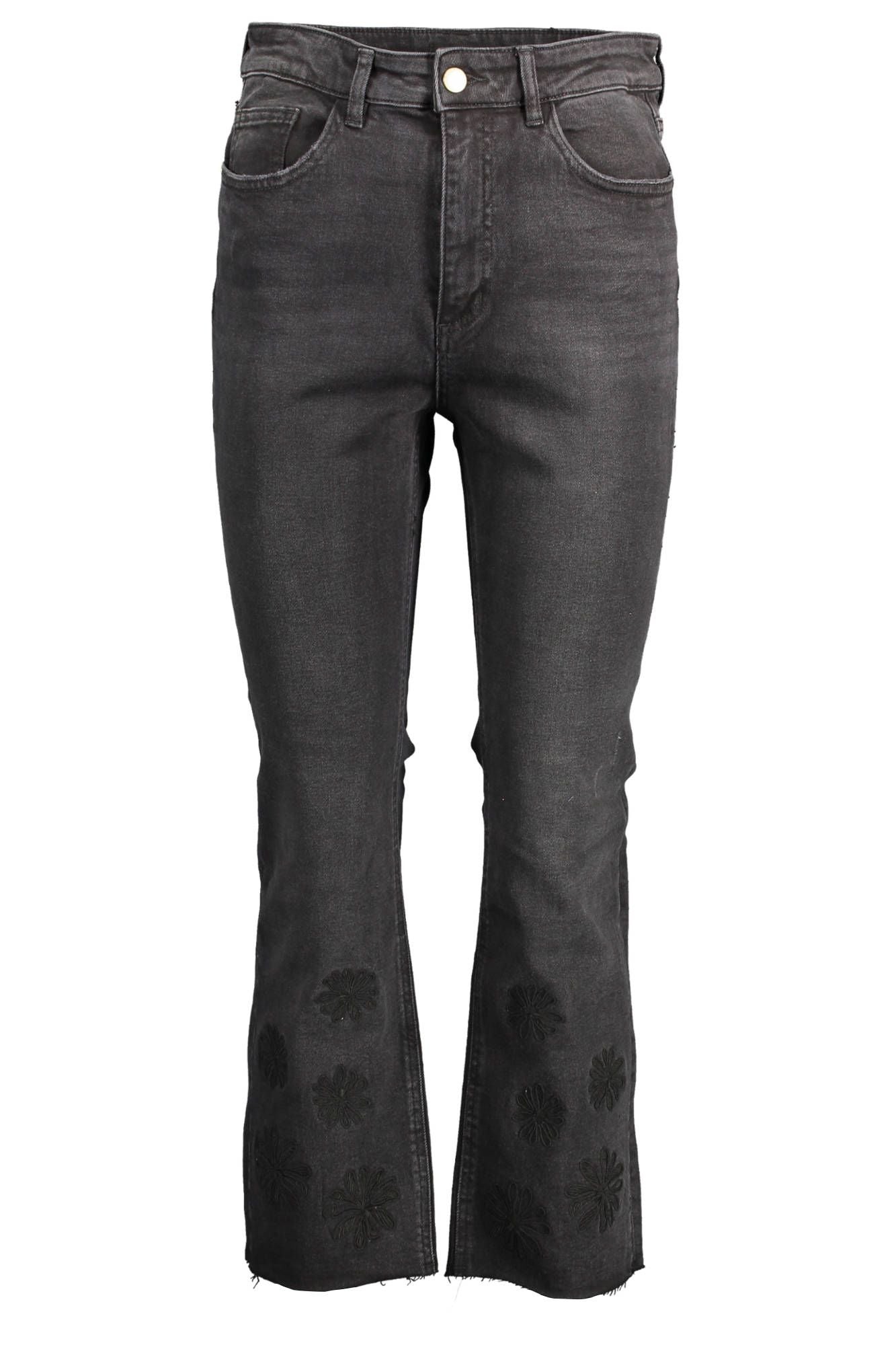 Black Cotton Jeans & Pant