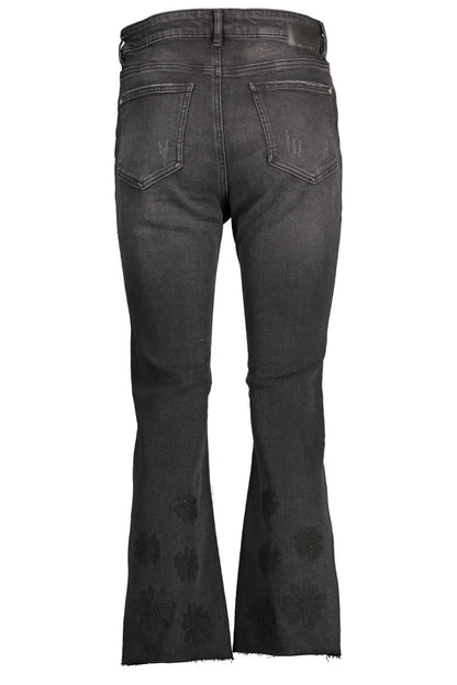 Black Cotton Jeans & Pant