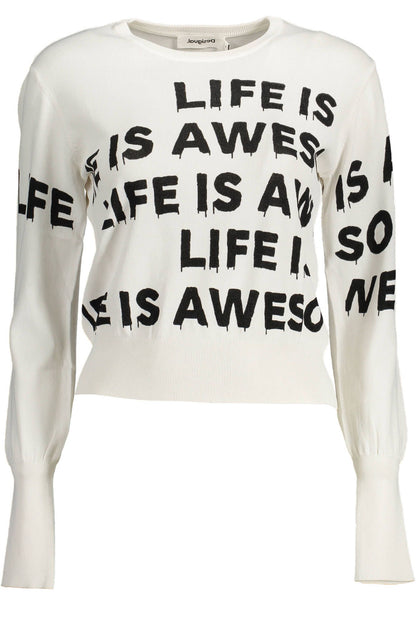 White Viscose Sweater