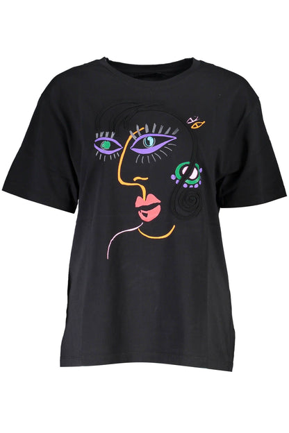 Black Cotton Tops & T-Shirt