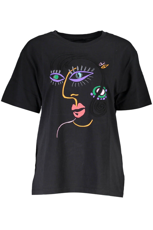 Black Cotton Tops & T-Shirt