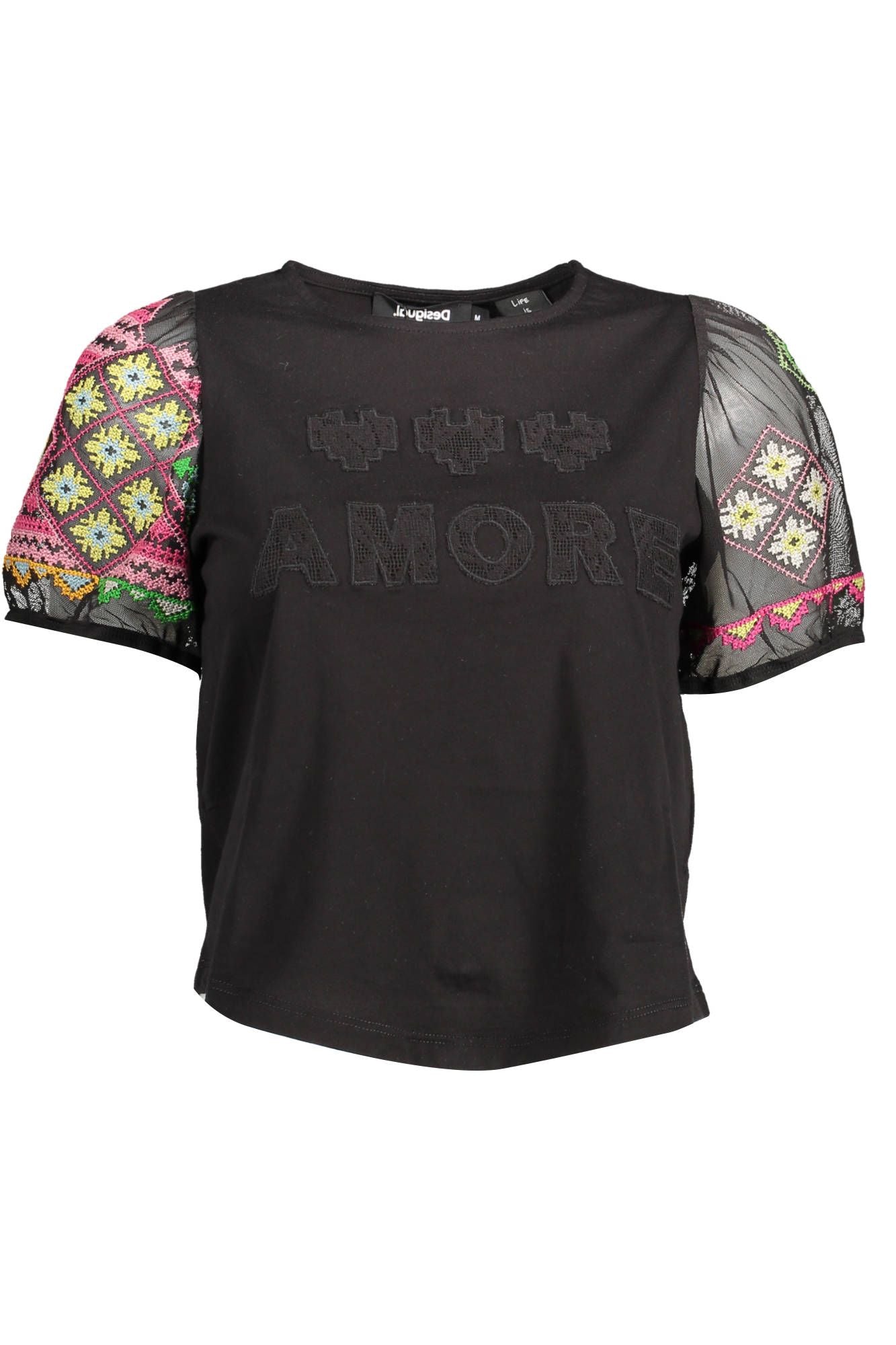 Black Cotton Tops & T-Shirt