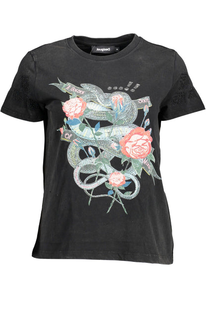 Black Cotton Tops & T-Shirt