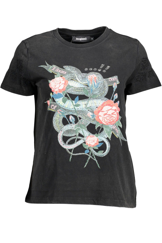 Black Cotton Tops & T-Shirt