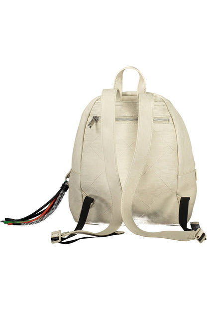 White Polyurethane Backpack