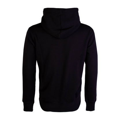 Black Cotton Zipped Sweatshirt