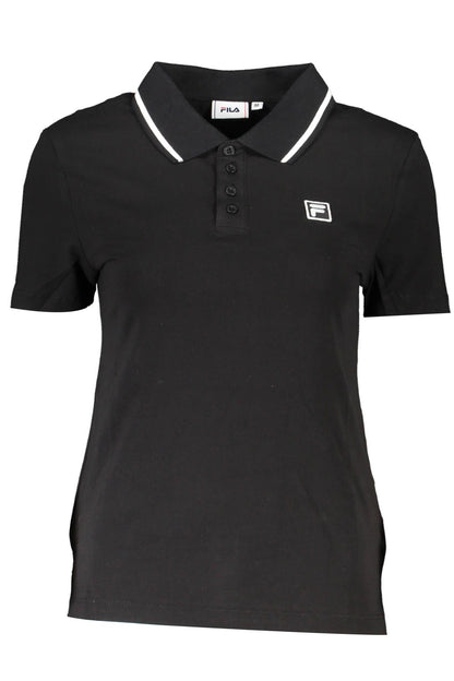 Black Cotton Polo Shirt