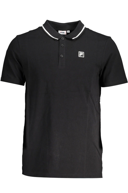 Black Cotton Polo Shirt