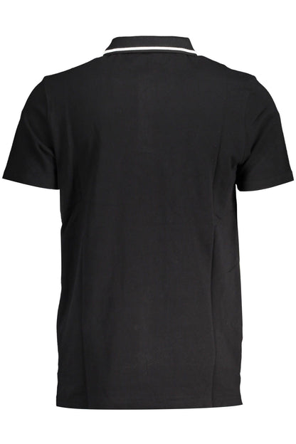 Black Cotton Polo Shirt