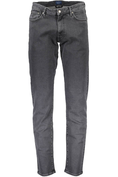 Black Cotton Jeans & Pant