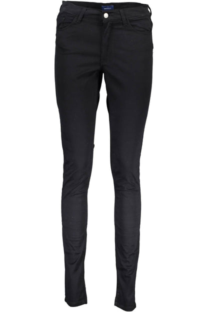 Black Cotton Jeans & Pant