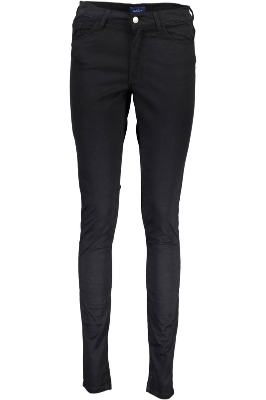 Black Cotton Jeans & Pant