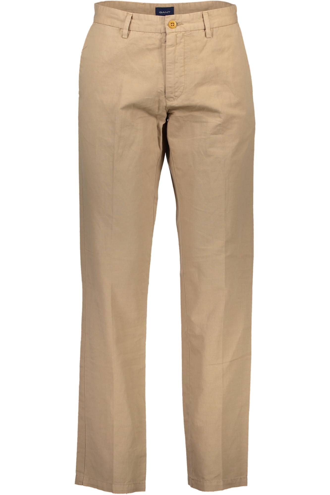 Beige Cotton Jeans & Pant