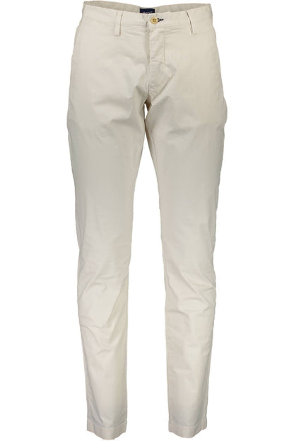 Beige Cotton Jeans & Pant