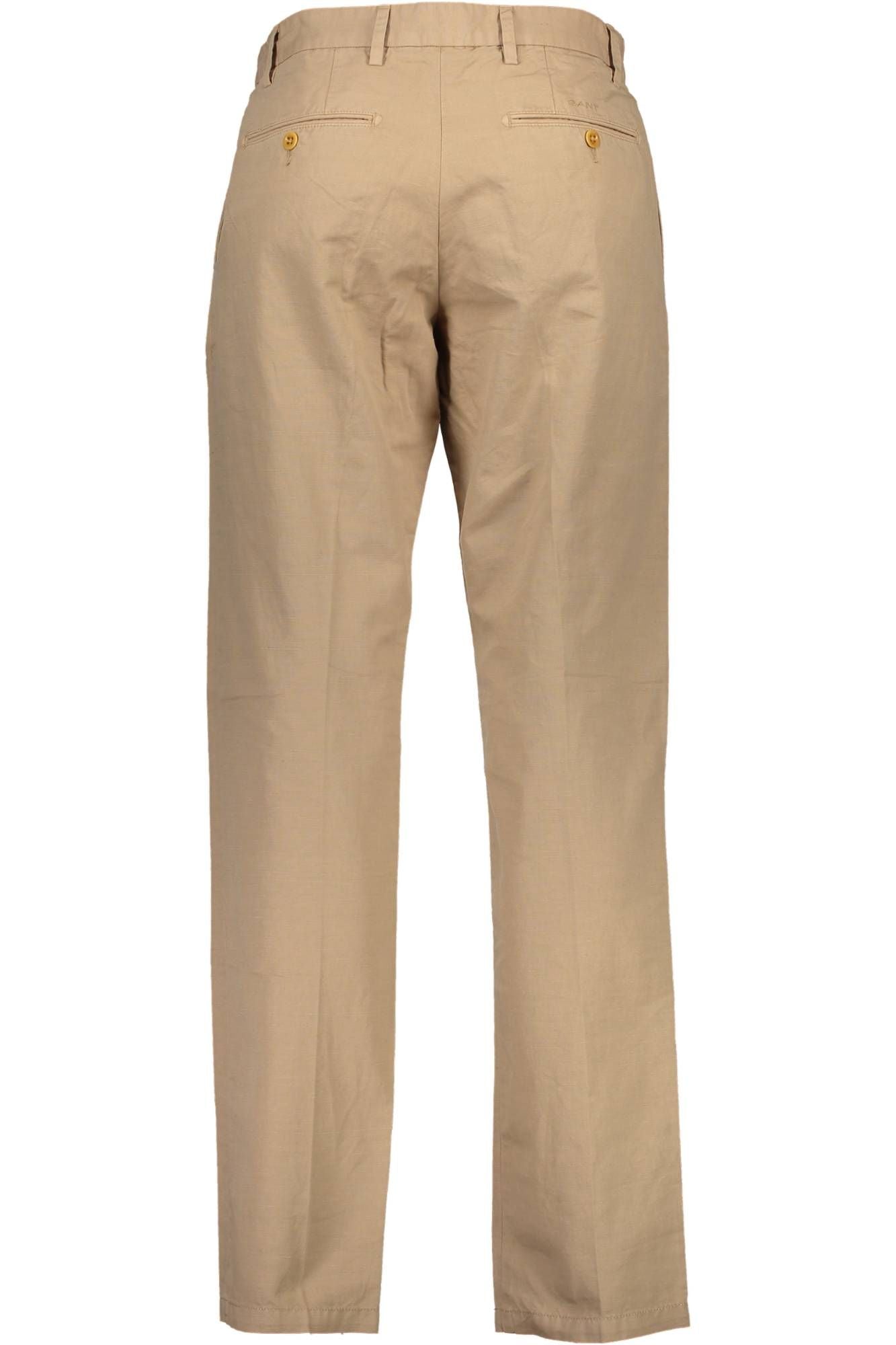Beige Cotton Jeans & Pant