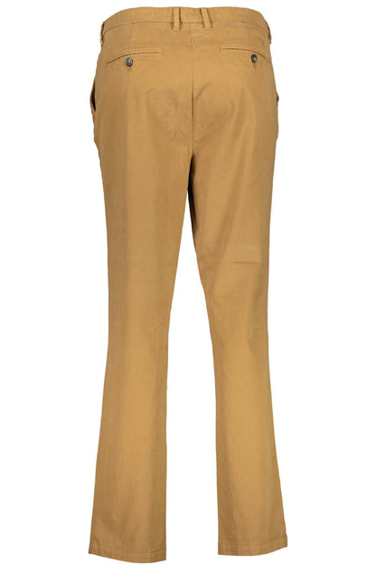 Beige Cotton Jeans & Pant